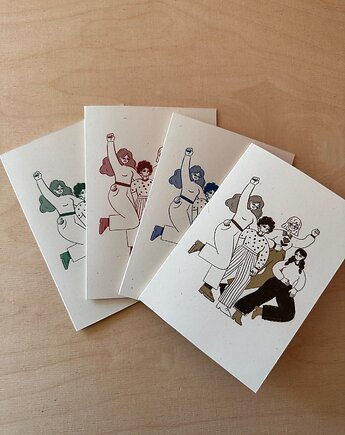 Kartka składana GIRL POWER, Orajutku Studio