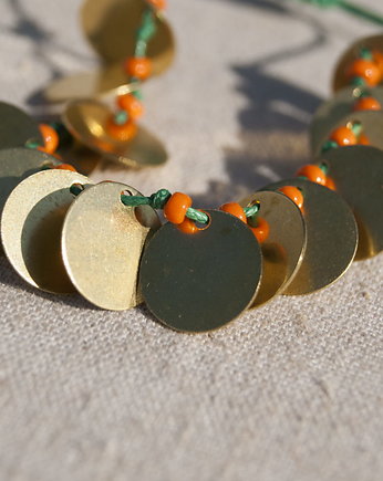 Bransoletka Discs Emerald Green&Orange, Las Manos