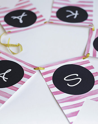 Girlanda personalizowana GWIAZDA, WOW party