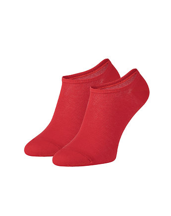 Czerwone stopki, kolorowe skarpetki stopki BASIC - RED LIPS, ZOOKSY