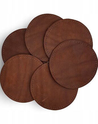 Skórzane Podkładki pod Naczynia pod Kubek Zestaw - 6 szt. Parker Quality, Parker Quality