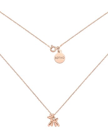 Naszyjnik z balonowym pieskiem z różowego złota, SOTHO