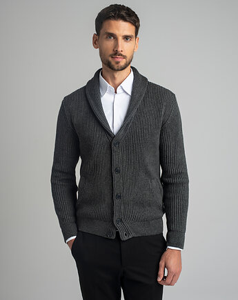 Sweter kardigan magnano grafitowy