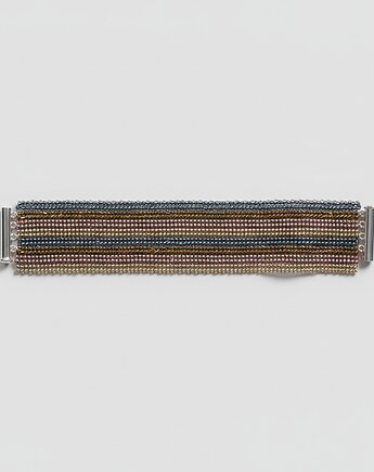 Płaska bransoletka w metalicznych odcieniach, All My Jewelry