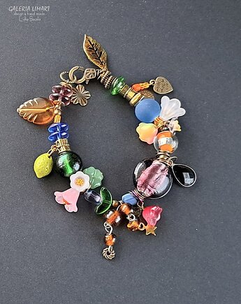 Zima nie trwa wiecznie Urocza bransoletka kwiatowa w stylu boho handmade, Galeria Limart