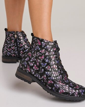 Botki skórzane - motylki (6673), BOSCCOLO