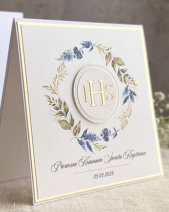 Kartka na komunię w ozdobnej kopercie, 84d, Anna Art and Crafts