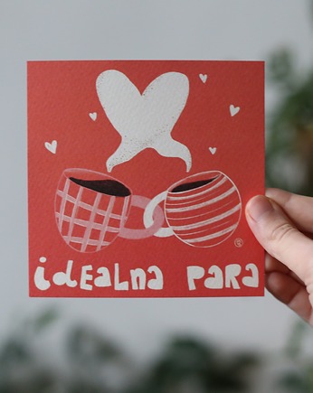 Kartka okolicznościowa IDEALNA PARA, ślub, plakat, Zuzanna_Kowalska