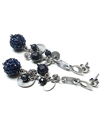 Kolczyki srebrne Gypsy disco ball, Katia i krokodyl