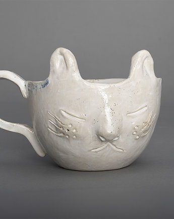 Kubek w kształcie kota 400 ml, White Cup
