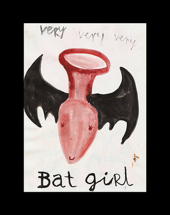 Very Bat Girl Erotyczny Nietoperz Helloween Zabawka Dla Dziewczyny Plakat, BEATNIK illustration