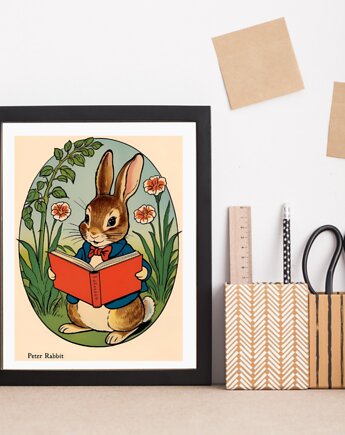 PLAKAT pokój dziecięcy Piotruś Królik ilustracja, black dot studio