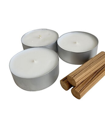 XXL Palo Santo 3 szt. tealight 105g- wosk sojowy (dostępne inne zapachy), Coccola JEWELLERY
