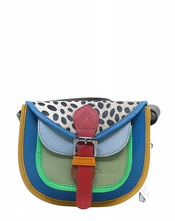 Torebka damska listonoszka skórzana regulowany pasek kolorowa OLIVKA, Olivka Warsaw