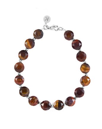 Bransoletka z jesiennego Tygrysiego Oka - Wersja Srebrna, Kulka Bransoletki