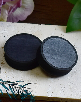 Tunele do uszu 10-100mm / wypełnienie z drewna / heban, Spirit Of Copper