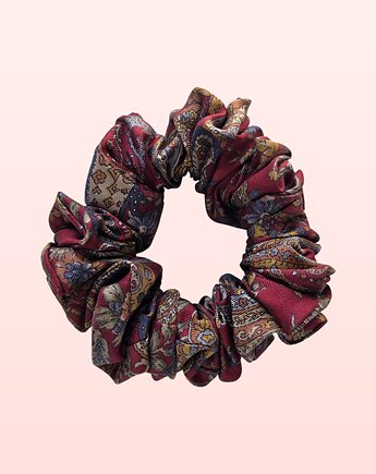Scrunchie MIDI bordowa we wzory, mi.KREO