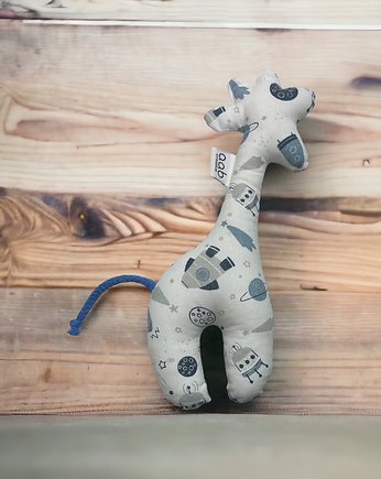 Żyrafa Kosmos - grzechotka z bawełny dla niemowlaka, aab creative
