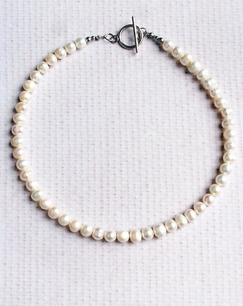 LUX. kolia - perły naturalne - naszyjnik, kaktusia