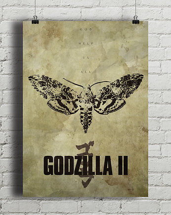 Godzilla - plakat fine art giclee, minimalmill