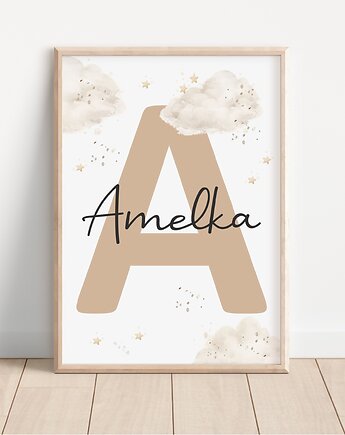 Plakat na ścianę - Litera z imieniem Wzór 1, Mała Pracownia DK