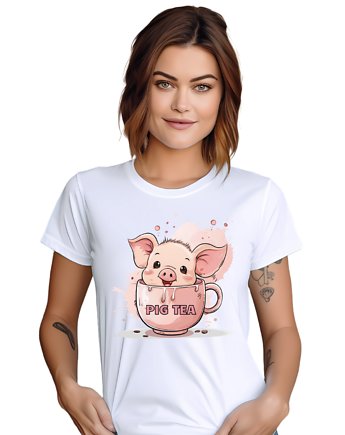 Koszulka świnka t-shirt śmieszny, EvienArt