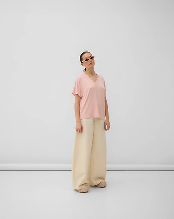 T-shirt Rustical v-neck cherry blossom, Patchouli