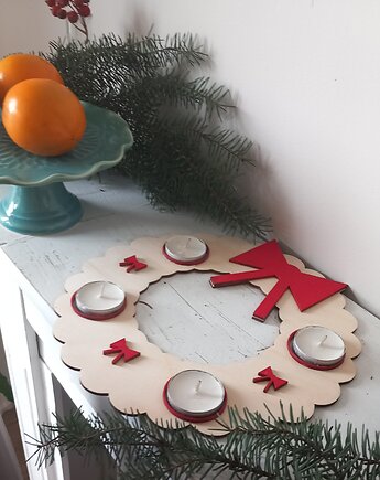 Świecznik adwentowy na tealight w kształcie wieńca, Fiori di Antonietta