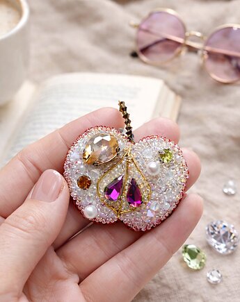 Broszka Jabłko, migotka shop