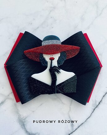 Kolekcja Pop Art Dama  Brosza z Damą 1 szt, Pudrowy Różowy