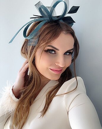 Fascynator  BLUMO morski / inne kolory, MONIKA SAXTON LUXURIOUS MILLINERY