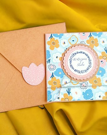 Na ROCZNICĘ ŚLUBU : kartka handmade, kaktusia