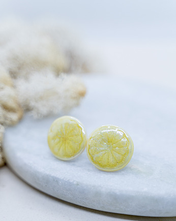 Kolczyki porcelanowe CITRUS, rękoczyny