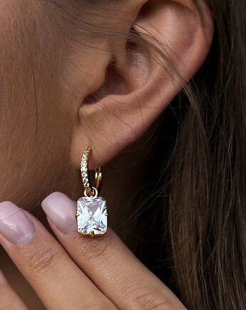 Kolczyki kółka z cyrkoniami srebro 925, Coccola JEWELLERY