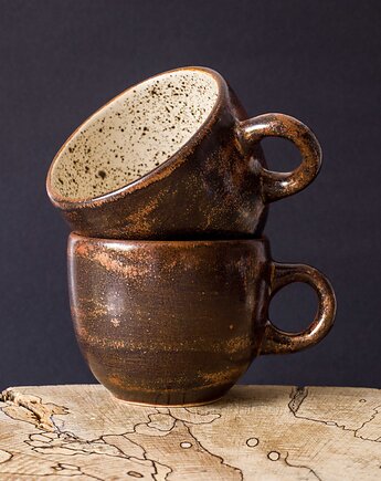 Zestaw filiżanek handmade, studnia ceramiczna