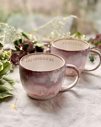 Kubek z napisem "Wdzięczność" 370ml, fiolet, JD loves CERAMICS