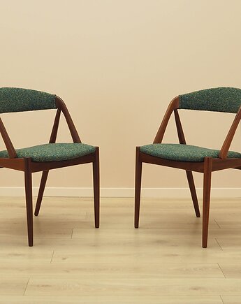 Komplet dwóch krzeseł tekowych, duński design, lata 70,  Kai Kristiansen, Przetwory design