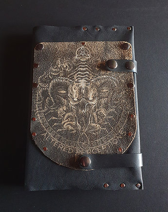 Skórzana oprawa, notes ze skóry, gothic, martuch