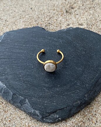 Pierścionek regulowany jasny  z drobinkami, Megan Little Things