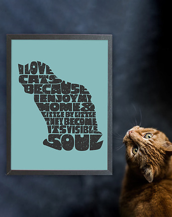 Plakat Cats Visible Soul - Jean Cocteau, minimalmill
