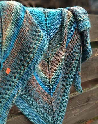 Woda / chusta z Noro, agat handmade