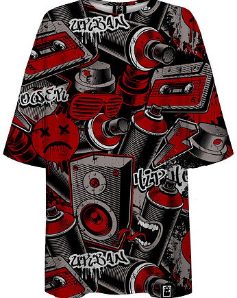 DR.CROW T-shirt Damski Oversize Graffiti Spray, DrCrow
