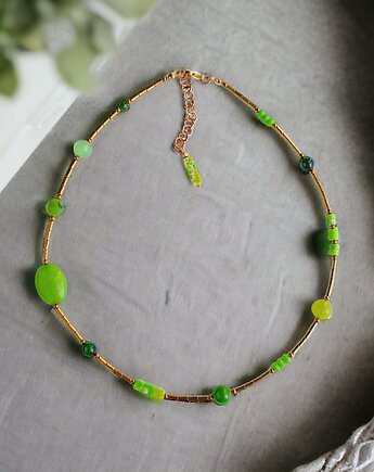 Naszyjnik GREEN :: choker :: summer collection - ZIELONY NASZYJNIK, kaktusia
