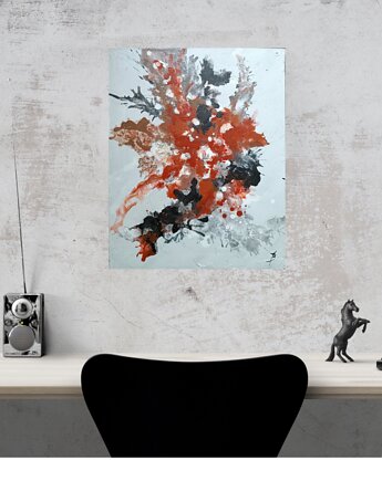 Zimny Poranek I akryl na płótnie 40x50 cm, Joanna Bilska