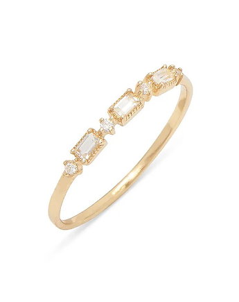 Złoty pierścionek obrączka ozdobiona cyrkoniami- srebro 925 pozłacane, Coccola JEWELLERY