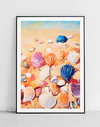 Plakat Kolorowe muszle na plaży, Harvest Maison