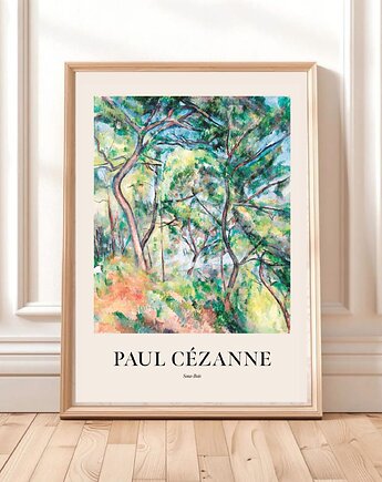 PLAKAT wystawowy, Paul Cezanne, kolorowy obraz, black dot studio