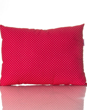 Poduszka ozdobna bawełniana 30x40 cm groszki czerwone, Bajbi