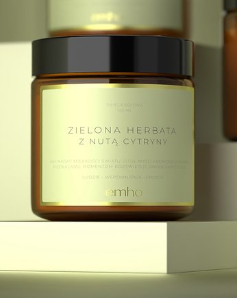 Świeca sojowa ZIELONA HERBATA Z NUTĄ CYTRYNY, EMHO
