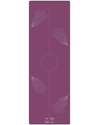 Mata do jogi antypoślizgowa ROOT 4mm Plum, PU + naturalny kauczuk, Mellow Ways